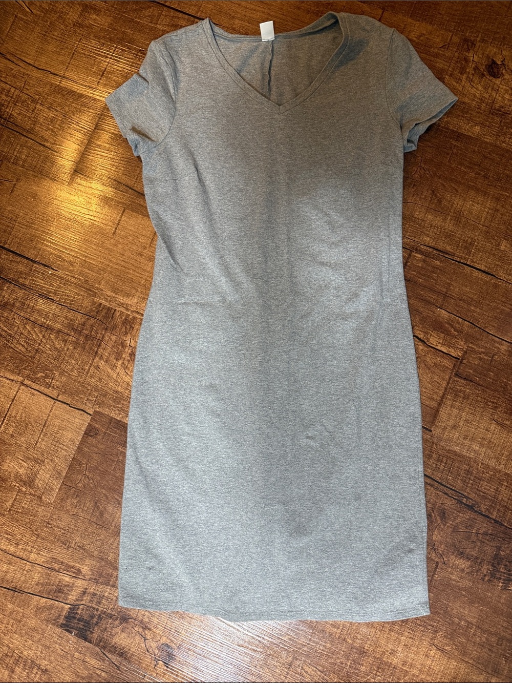 Old Navy Gray V-Neck Casual Dress